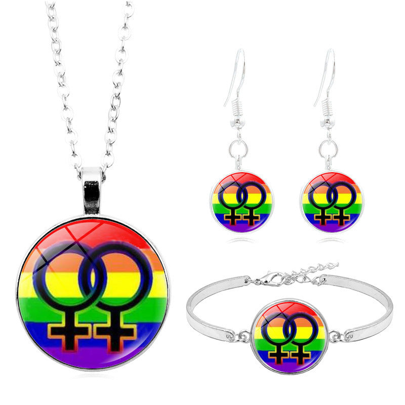 Collares de gema de tiempo iridiscente al por mayor